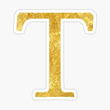 Letter T Gold Stickers Gold Stickers Black And Gold Marble Initials Sticker
