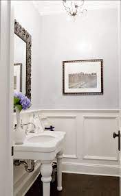 Take a look at these 12+ awesome powder room ides & designs. Powder Room Classic Powder Room Design Powderroom Bathroom Powder Room Design Traditional Powder Room Wainscoting Stairs