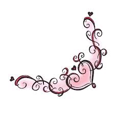 55 corner border clipart vector / images. 147c Heart Corner Purple Daisy Design