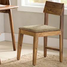 Sheesham Wood Cushioned Dining Chair Vivaterra Dining Chairs Dining Chair Cushions Chair