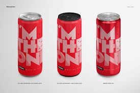 Energy Drink Can Mockup Set Energy Drink Can Perfect Drinks Drinks