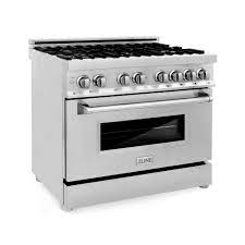 Get great deals on ebay! Zline Kitchen And Bath Zline 36 In 4 6 Cu Ft Dual Fuel Range With Gas Stove And Electric Oven In Stainless Steel Ra36 Ra36 The Home Depot