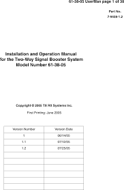 5pi613805 Signal Booster User Manual 9408cvr 1 2 Fm Bird