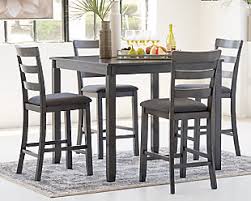 To sit and eat or work comfortably at a table, the stool seat height should be about 10 to 12 inches shorter than the table height. Counter Height Dining Sets Ashley Furniture Homestore