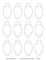 Free Printable Christmas Light Templates Free Christmas Printables Christmas Ornament Template Christmas Printables