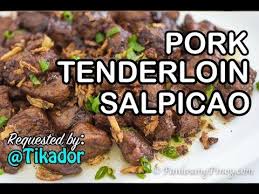 Pork Tenderloin Salpicao Is A Very Tasty Pork Dish That Works Best When You Marry It With Warm Rice This Dish Salpicao Recipe Tenderloin Recipes Pork Recipes