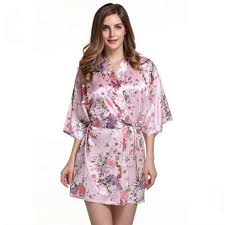 Silk Satin Floral Bridesmaid Robes Gowns Bride Bath Robe Wedding Kimono Robes Ad Affiliate Satin Bridesmaids Robes Bridesmaid Kimono Kimono Robe Fashion