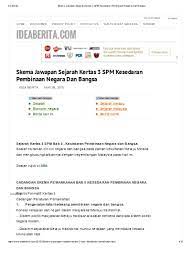 Oct 19, 2013 · tajuk 3 : Skema Jawapan Sejarah Kertas 3 Spm Kesedaran Pembinaan Negara Dan Bangsa