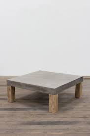 Square Concrete Coffee Table With Wooden Legs Moveis De Alvenaria Decoracao Ideias Para Mobilia
