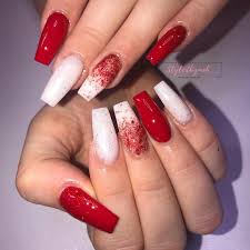 Coffin acrylic nails are a must try this year. Christmas Nails Baddest Christmasnails Nails Holiday Acrylic Nails Xmas Nails Cute Acrylic Nails