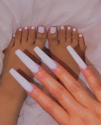 Acrylic is hard and cannot cope with the forces of walking, running and footwear. ð'« ð'ª ð'® ð'¯ ð'« ð'œ ð'¢ â„° On Instagram Pretty Nail Thread Follow Barbz Baby For More Acrylic Toe Nails Feet Nails Long Acrylic Nails Coffin