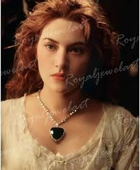 Heart of the Ocean Necklace, Titanic Movie Inspired Necklace, Heart  Sapphire Necklace, Rose Titanic Jewelry, Lovable Birthday Gift For Wife