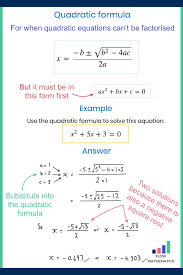 Quadratic Formula Quadratics Studying Math Gcse Maths Revision