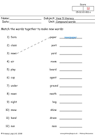 When you find a word other letters change place. Literacy Compound Words 2 Worksheet Primaryleap Co Uk