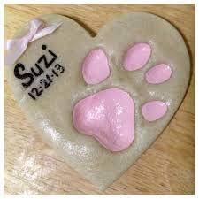 Suzi S Paw Print Out Of Salt Dough Paw Print Ornament Diy Stuffed Animals Diy Dog Toys