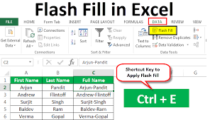 flash fill in excel how to use flash fill in excel 2013