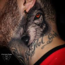 Crazy wolf neck tattoo by fabricio galdino almost finished with this project, need a second pass in a few areas to saturate a bit more. Small Wolf Tattoo On Neck Novocom Top
