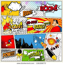 A perpetual collection of the sonic the hedgehog comic books by archie comics. Comic Style Background Illustration Download Free Vector Art Stock Graphics Images Retro Comic Book Comic Book Template Comic Template