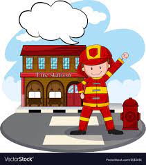 Fire Station Vector Image On Vectorstock In 2021 Fire Station Fire Vector Images