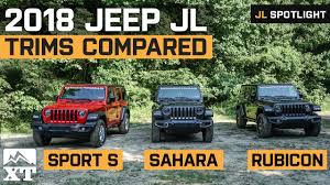 2018 Jeep Wrangler Jl Trims Explained Differences Between Sport Sahara And Rubicon