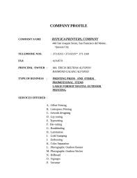 Furniture company profile sample in word. Free 18 Simple Company Profile Templates In Doc