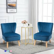 Ottomans, chairs, shelves, end tables & more. Gymax 2pcs Accent Chair Armless Leisure Chair Single Sofa W Wood Legs Overstock 30871857