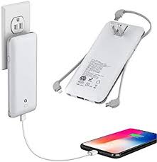 Plug the larger end of the usb cord into the wall adapter. Amazon Com 10000mah Q Portable Charger Ultra Slim Usb C Power Bank 4 Output Dual Input External Battery External Battery Pack Portable Charger Battery Pack