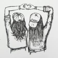 Black And White Best Friends Drawings This Is Me And My Bestie Drawings Of Friends Best Friend Drawings Bff Drawings