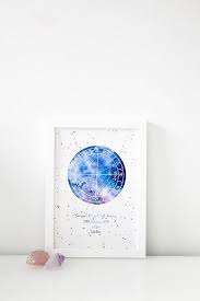 Custom Natal Star Chart Digital Download Birthday Gift