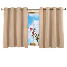 Block light, block noise, reduce energy costs. Short Blackout Window Curtain Panel Energy Efficient Noise Reducing And Light Blocking Triple Layer Technology Grommet Top 56 X 45 Taupe Walmart Com Walmart Com