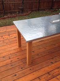 How To Make A Diy Outdoor Zinc Table Diy Outdoor Table Zinc Table Metal Outdoor Table