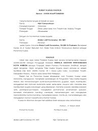 Contoh surat » surat kuasa » contoh surat kuasa khusus polis asuransi. Surat Kuasa Khusus Nomor 01 Sk Khs Ptun 2020 Ambon