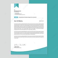 Use this accessible template to create personal stationery for a letter with a fresh look when an email won't do. Letterhead For Applying Job Free Letter Sample Download