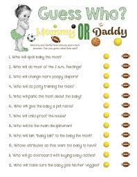 Guess Who Baby Shower Game Sport Theme Green Shower Game Coed Baby Shower Game D1035 Coed Baby Shower Baby Shower Games Coed Sports Baby Shower