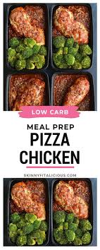 Low Carb Pizza Chicken Perfect For A 20 Minute Meal Prep Lowcarb Pizza Chicken 20minute Mealprep Skinnyfi Low Carb Diet Recipes Low Carb Meal Prep Meals