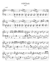 Print And Download In Pdf Or Midi 4 O Clock Hey Guys Back With Another Score But This Time It S Piano Songs Sheet Music Clarinet Sheet Music Clarinet Music