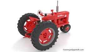 Farmall M Tractor 3d Model Polygonish Store Farmall M Farmall Tractors