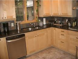Birch Cabinets With Dark Countertop Birch Cabinets Kitschy Kitchen Kitchen