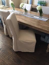 Linen Long Anna Chair Slipcover Slipcovers For Chairs World Market Dining Chairs Dining Room Chair Covers
