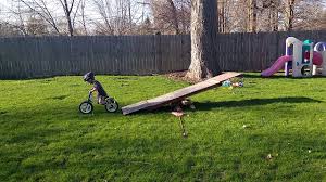 Build a child's favorite outdoor toy with these instructions for building a sturdy teeter totter. Built A Bike Ramp Teeter Totter Last Night Mountain Bike Reviews Forum
