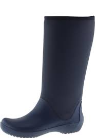 Es gibt sie für damen, herren und kinder. Hoch Geschnittener Stiefel Rainfloe Tall Boot Navy Fur Damen Von Crocs