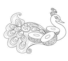 Rangoli With Peacock Coloring Page Free Printable Coloring Pages Peacock Coloring Pages Peacock Drawing Rangoli Patterns