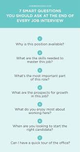 7 Smart Questions You Should Ask At The End Of Every Job Interview Career Contessa Into The In 2020 Job Interview Advice Job Interview Questions Job Interview Tips