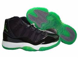 Black And White 11 Cheap Nike Air Jordan Retro 11 Shoes In Black White Green Air Jordans Retro Air Jordans Cheap Jordan Shoes