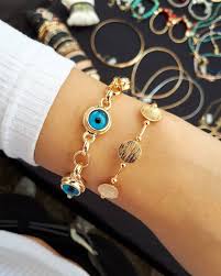 Bence Sizinde Olmali Goz Nazarli Zincir Bileklik Yuvarlak Plakali Ayarli Bileklik Havale Ile 100 Ve Uz Infinity Bracelet Bracelets Jewelry