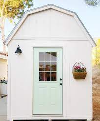 We did not find results for: White Shed With Mint Green Door And Black Sconce