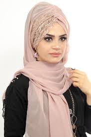 Aise Tesettur Pudra Abiye Sal Modelleri Hijab Designs Hijab Makeup Head Scarf Styles