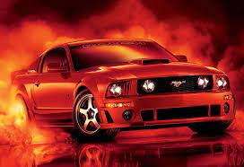 Flaming Ford Mustang Art Print 8x10 And 13x19 At Our Ebay Store Mustang Wallpaper Red Mustang Ford Mustang Wallpaper