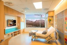Ucsf Medical Center At Mission Bay Houses Three Hospitals In One Hospital Interior Hospital Design Healthcare Design