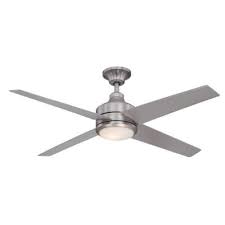 Home Decorators Collection Mercer 52 In Brushed Nickel Ceiling Fan 14725 The Home Depot Ceiling Fan Brushed Nickel Ceiling Fan Ceiling Fan Light Kit